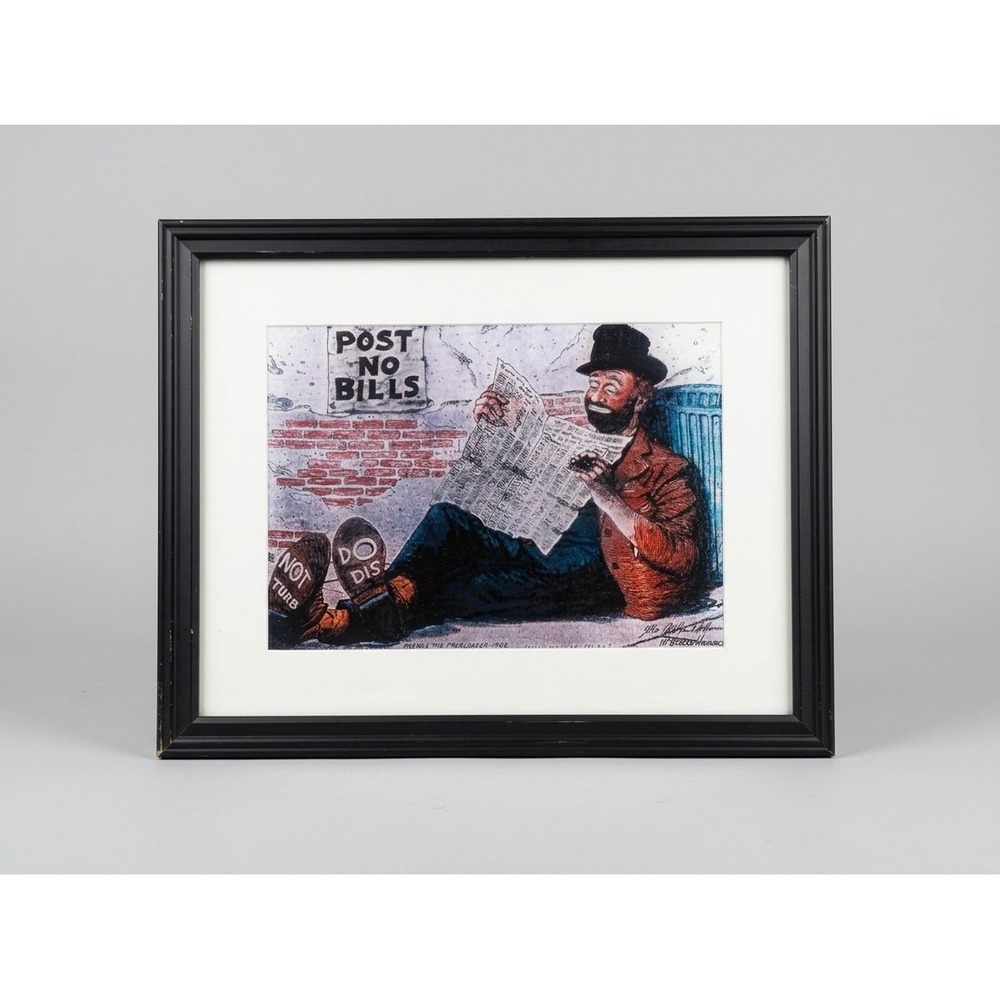 Vintage Red Skelton Freddie The Freeloader Framed Art Print W. Harold Hancock